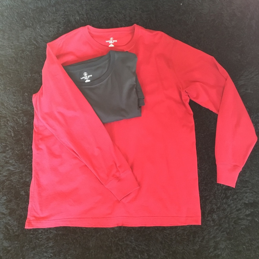 2 BNWOT Men’s Land Ends Long Sleeve T-Shirt L42-44